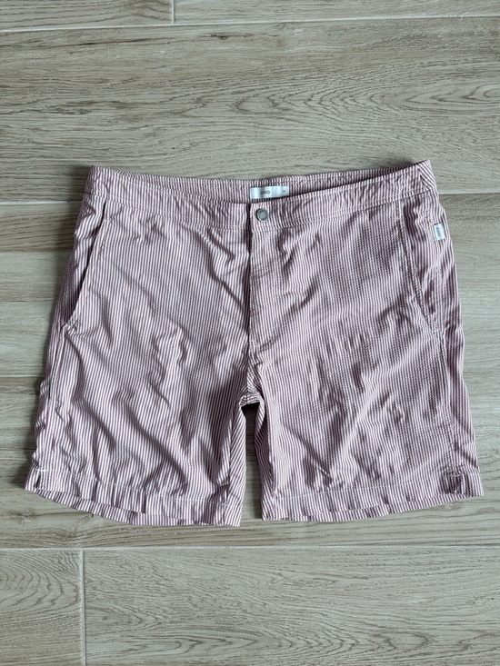 Onia Other - Men’s Onia Calder 7” Striped Seersucker Swim Trunks Size 34 Waist